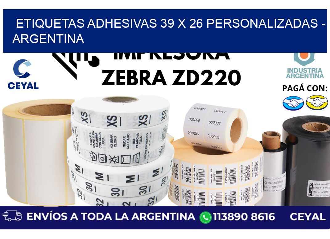 etiquetas adhesivas 39 x 26 personalizadas - Argentina