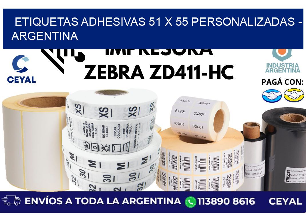 etiquetas adhesivas 51 x 55 personalizadas – Argentina