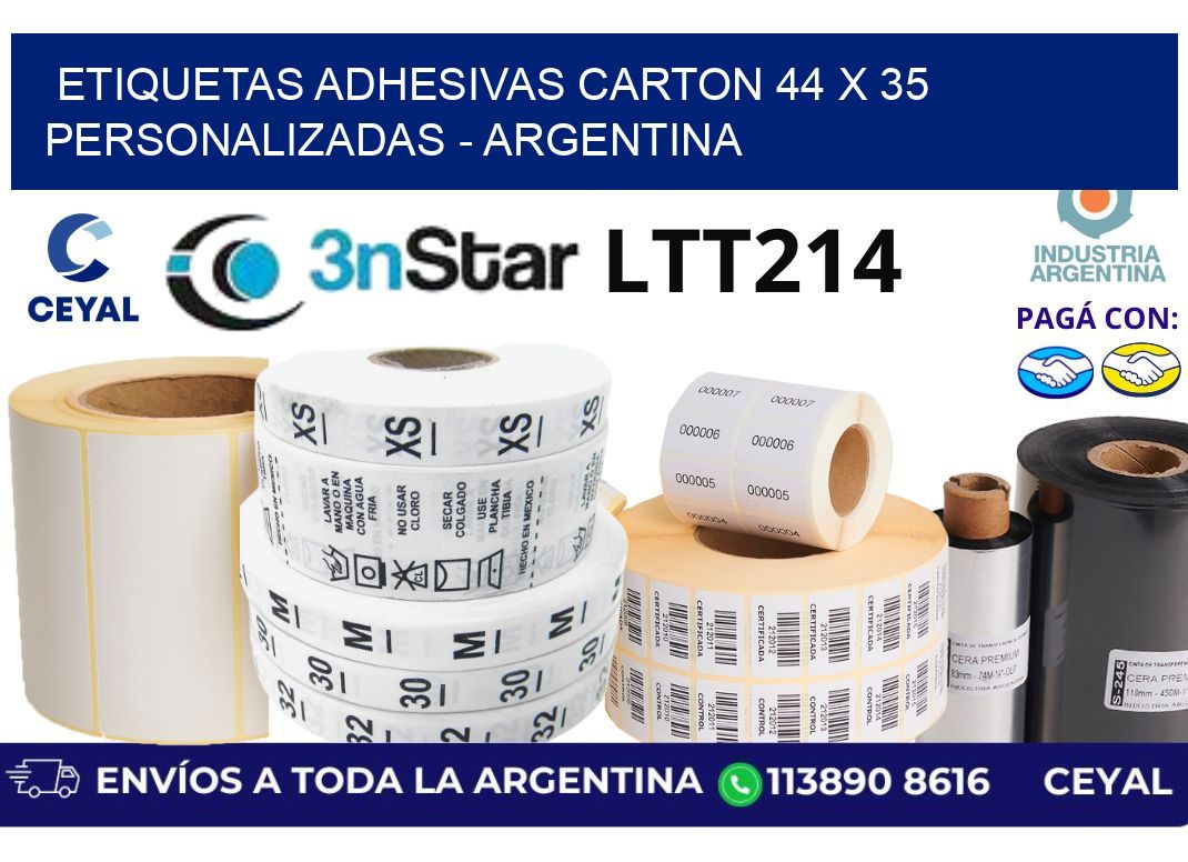 etiquetas adhesivas carton 44 x 35 personalizadas – Argentina