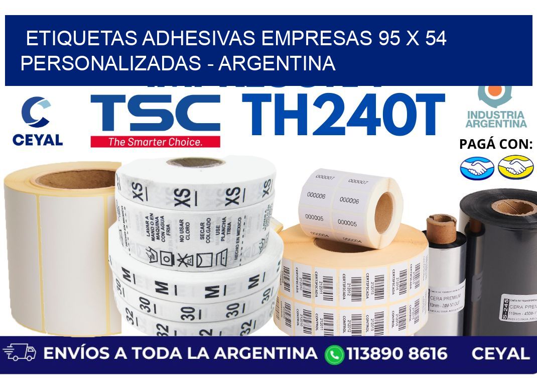 etiquetas adhesivas empresas 95 x 54 personalizadas - Argentina