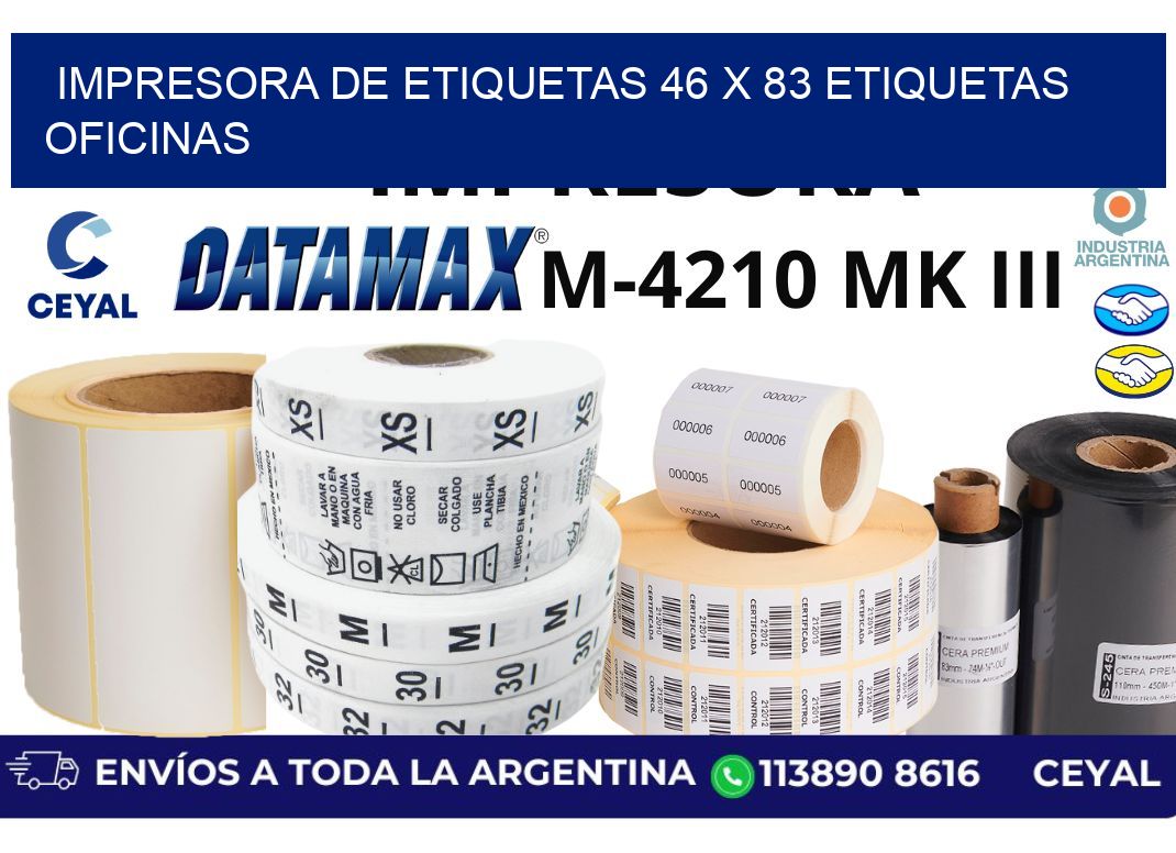 impresora de etiquetas 46 x 83 etiquetas oficinas