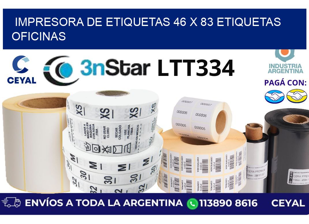 impresora de etiquetas 46 x 83 etiquetas oficinas