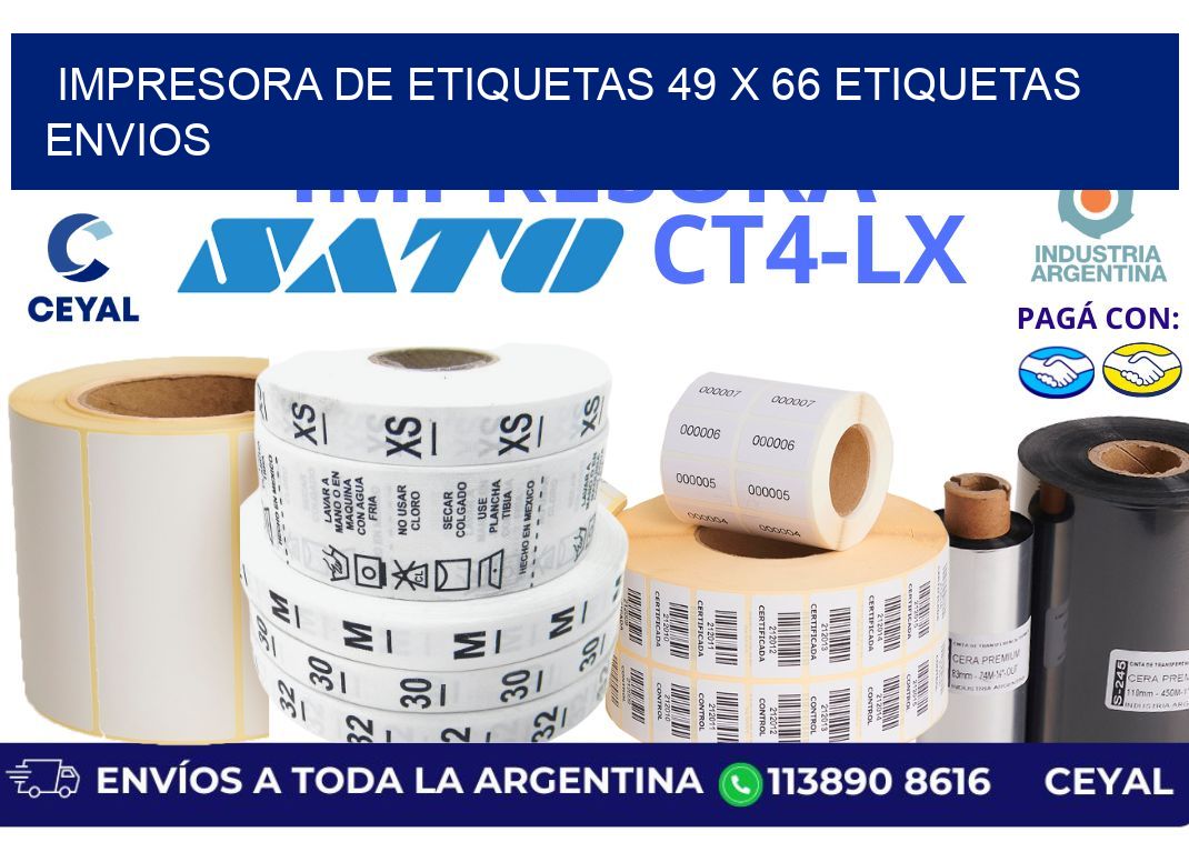 impresora de etiquetas 49 x 66 etiquetas envios