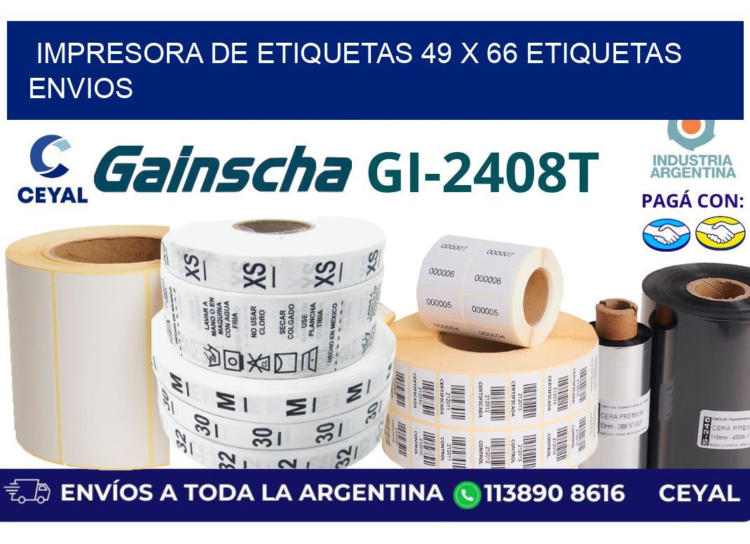 impresora de etiquetas 49 x 66 etiquetas envios