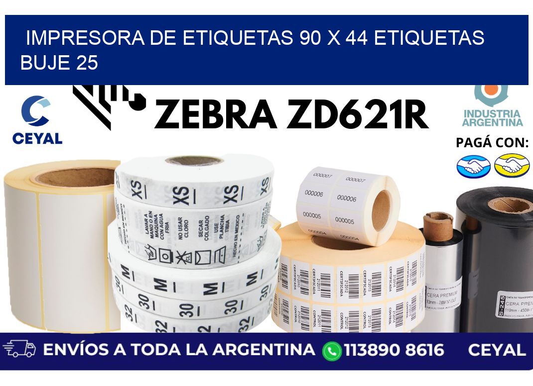 impresora de etiquetas 90 x 44 etiquetas  buje 25