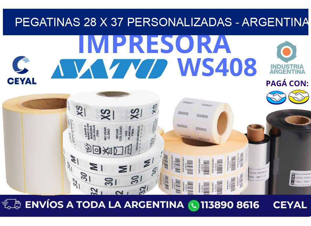 pegatinas 28 x 37 personalizadas - Argentina
