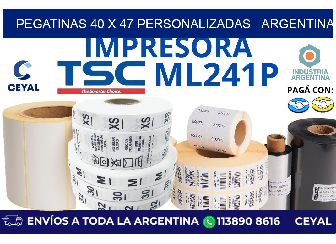 pegatinas 40 x 47 personalizadas - Argentina