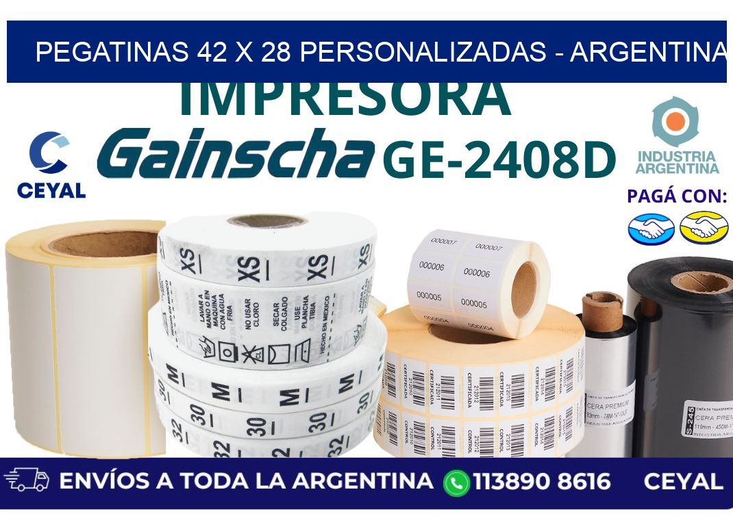 pegatinas 42 x 28 personalizadas - Argentina