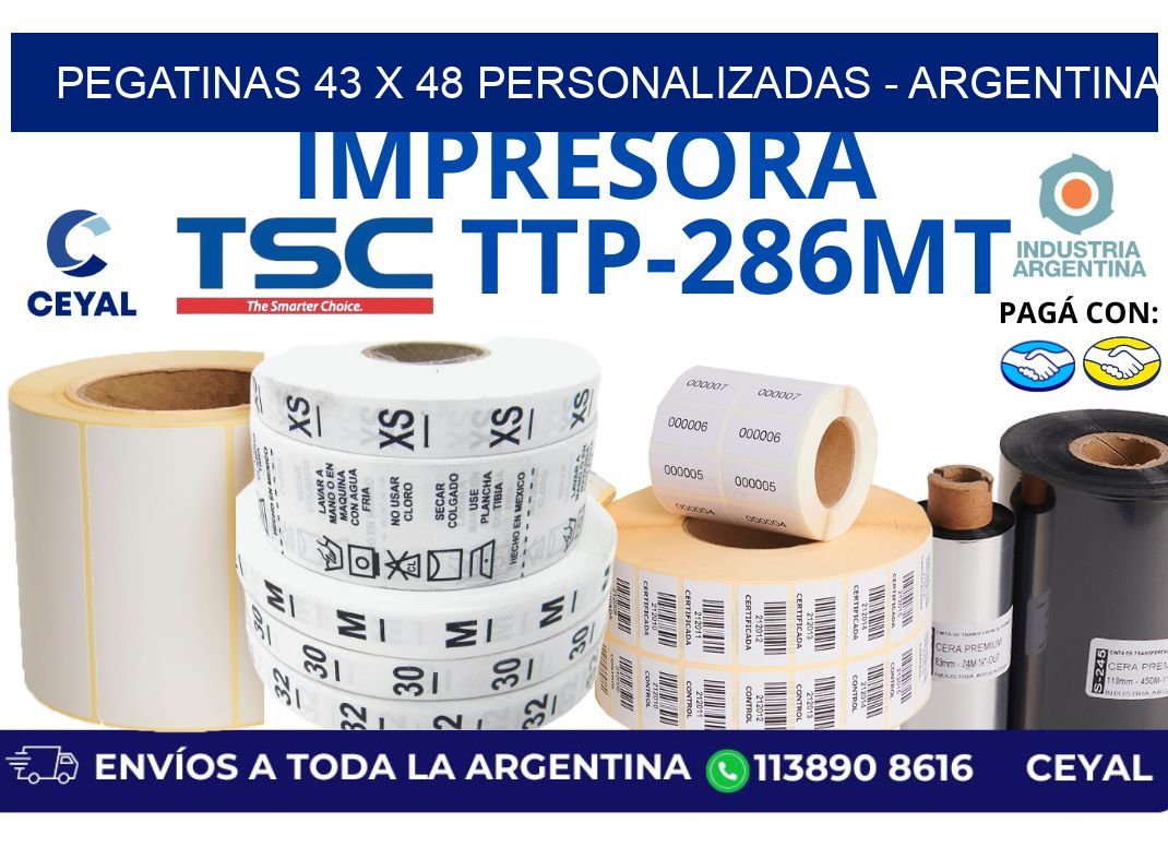pegatinas 43 x 48 personalizadas - Argentina