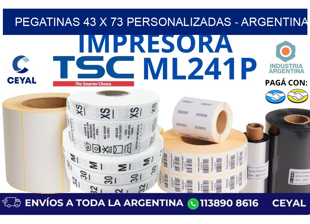 pegatinas 43 x 73 personalizadas – Argentina