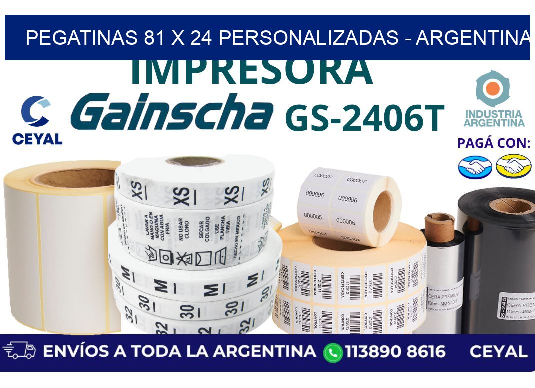 pegatinas 81 x 24 personalizadas - Argentina