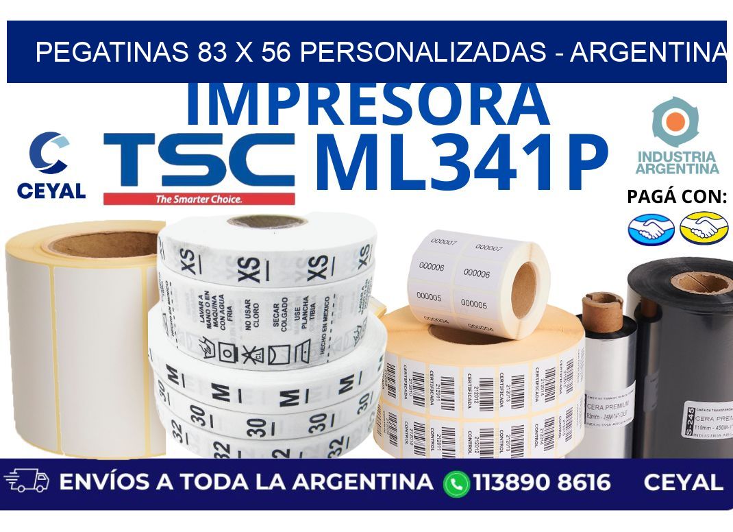pegatinas 83 x 56 personalizadas - Argentina