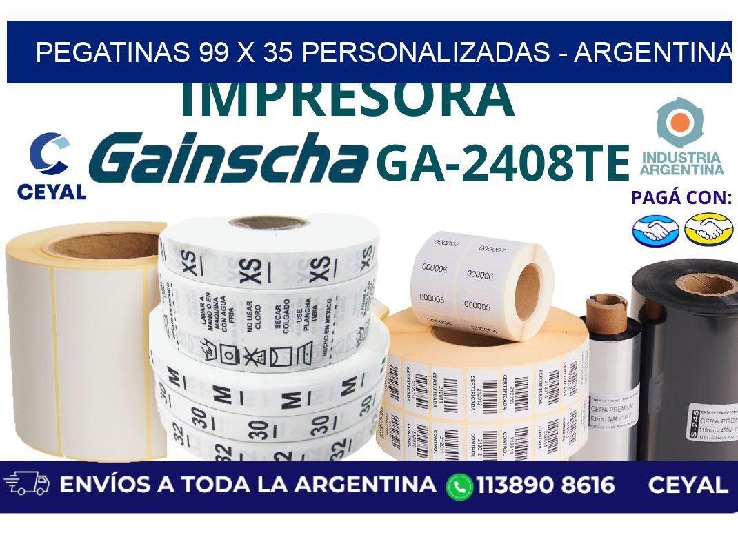 pegatinas 99 x 35 personalizadas - Argentina