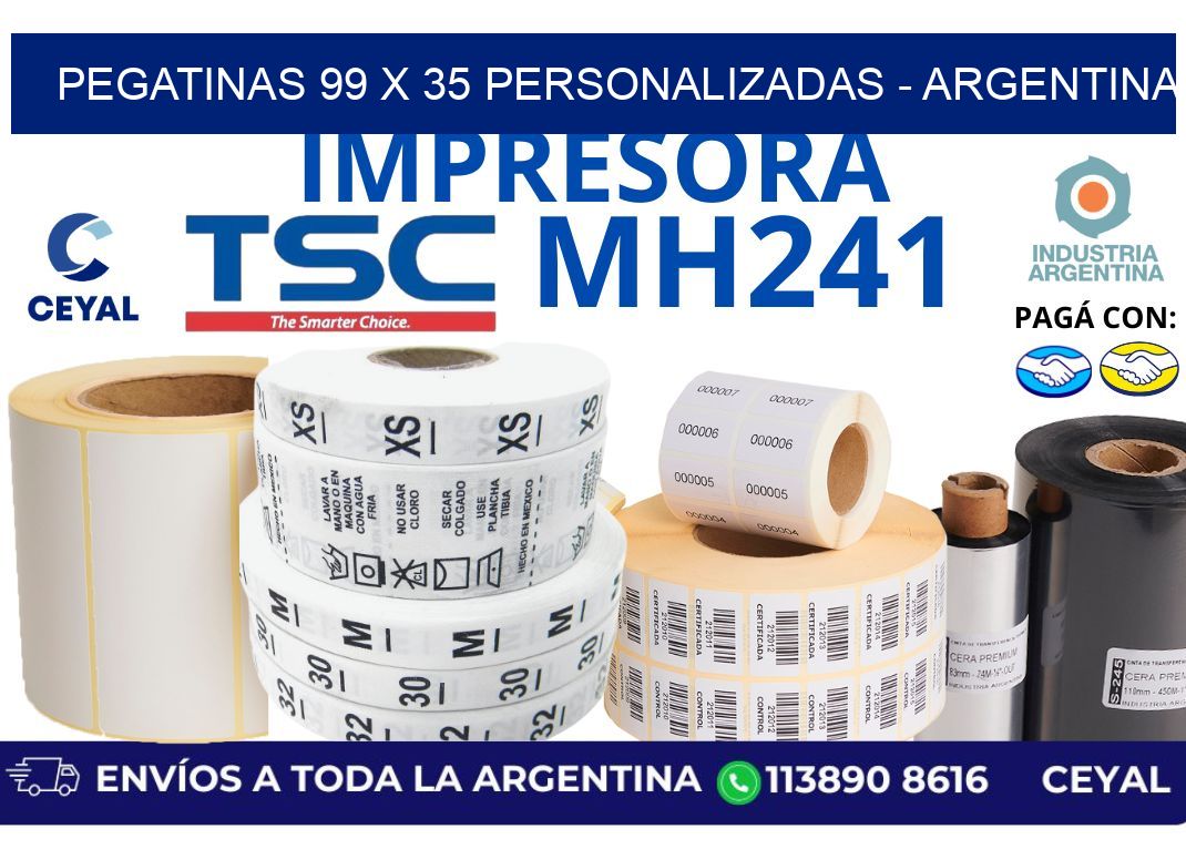 pegatinas 99 x 35 personalizadas – Argentina