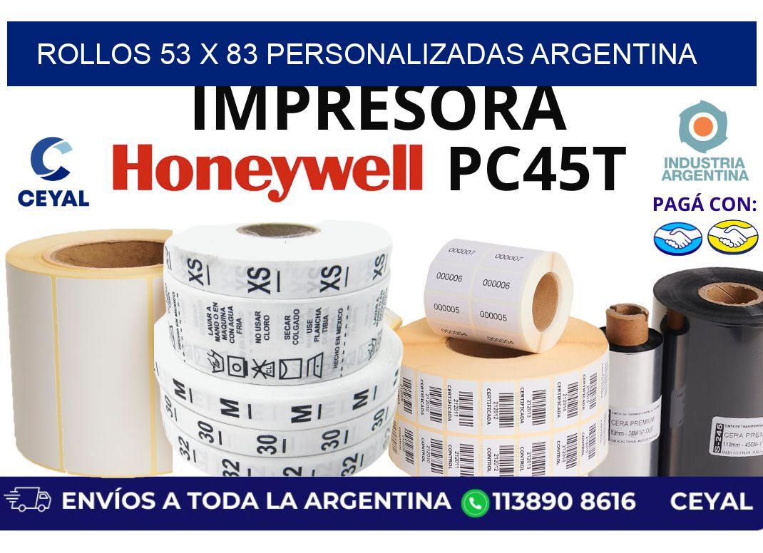 rollos 53 x 83 personalizadas argentina