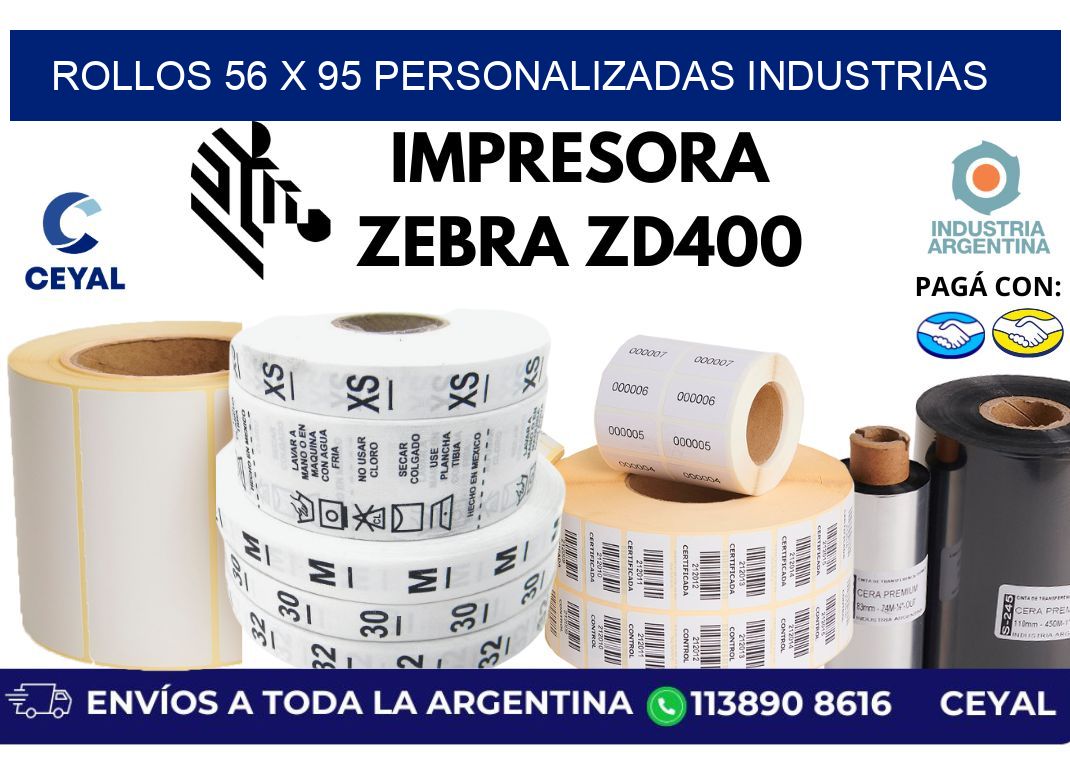 rollos 56 x 95 personalizadas industrias