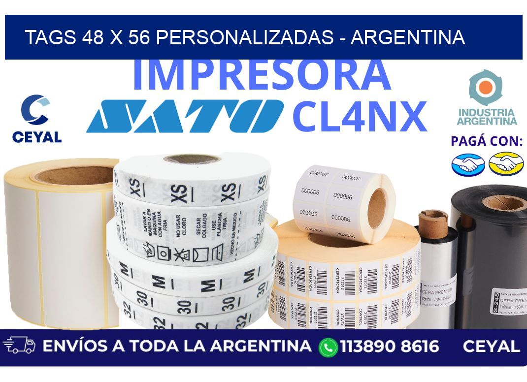 tags 48 x 56 personalizadas - Argentina
