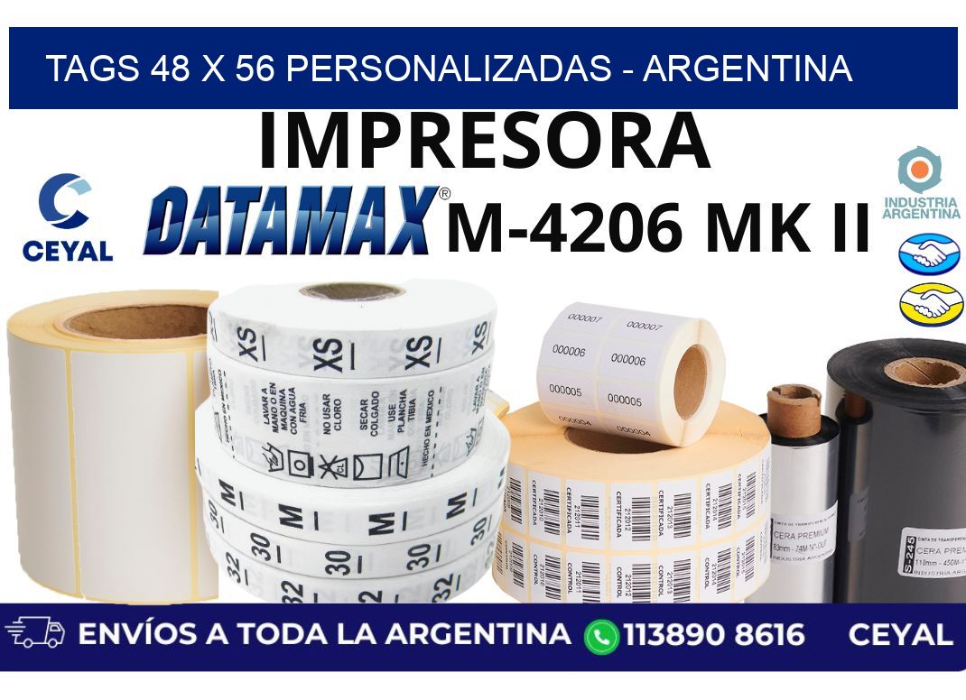 tags 48 x 56 personalizadas – Argentina