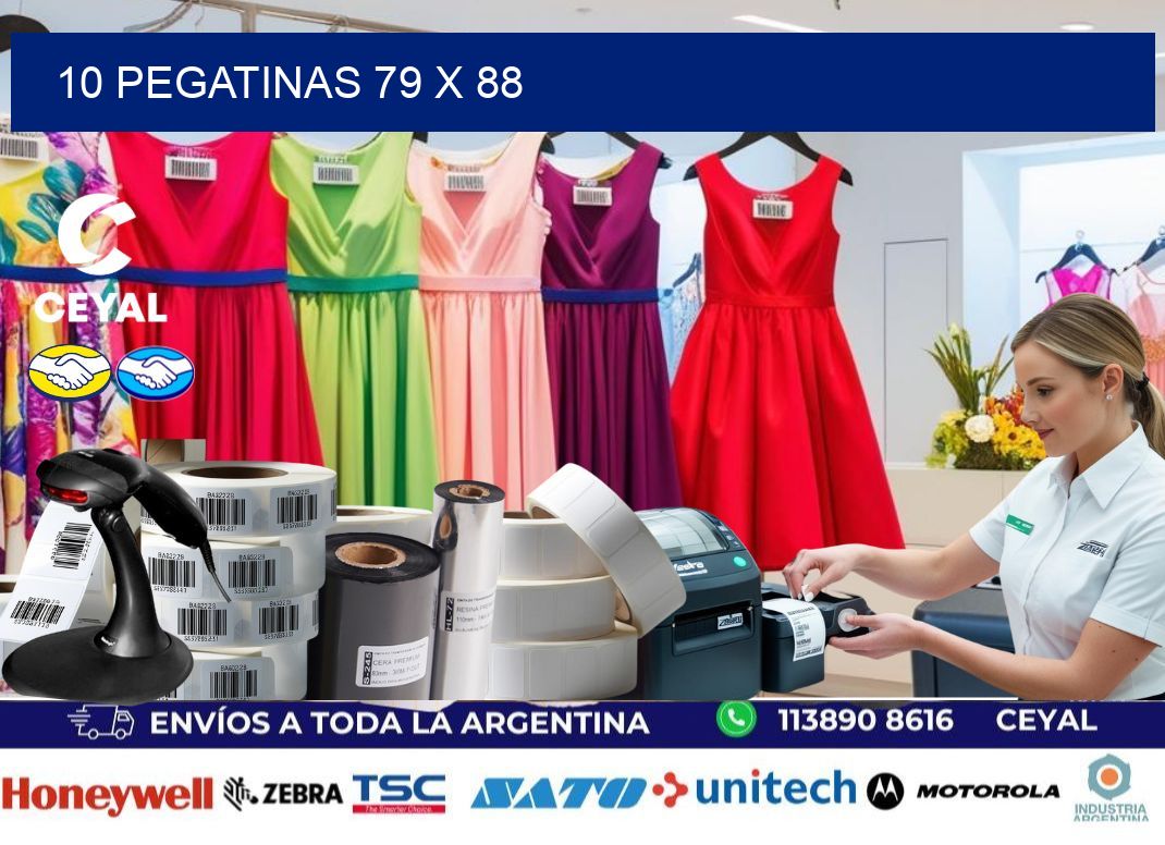 10 PEGATINAS 79 x 88