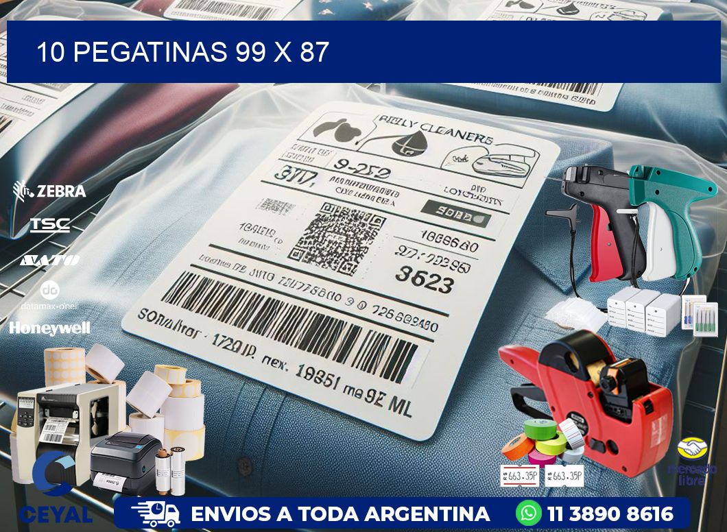 10 PEGATINAS 99 x 87
