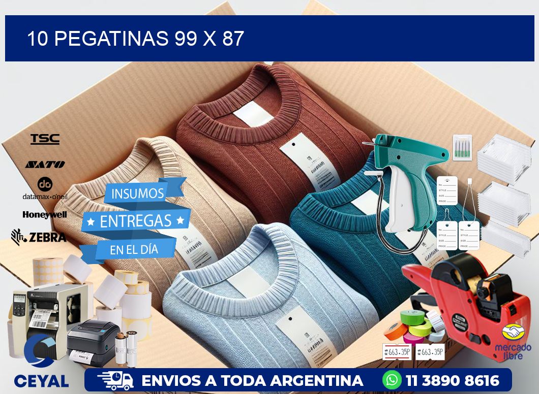 10 PEGATINAS 99 x 87