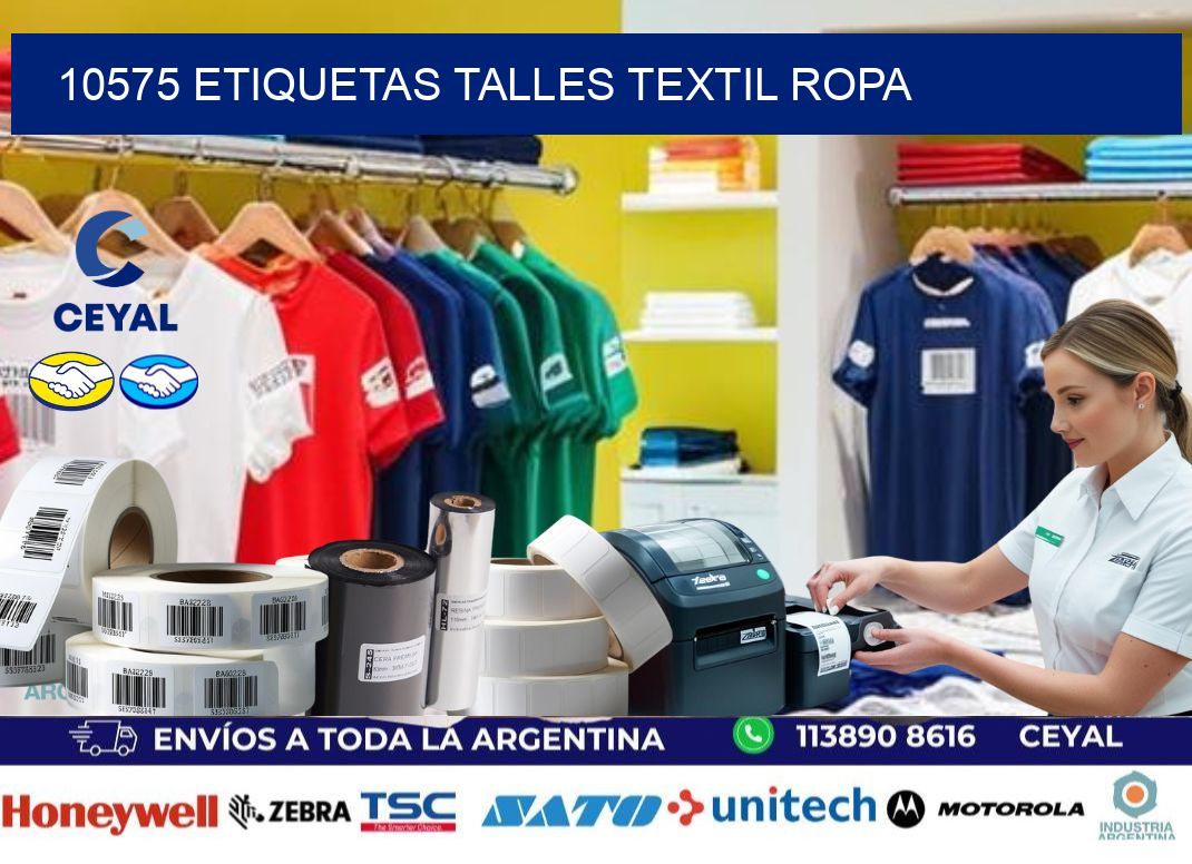 10575 ETIQUETAS TALLES TEXTIL ROPA
