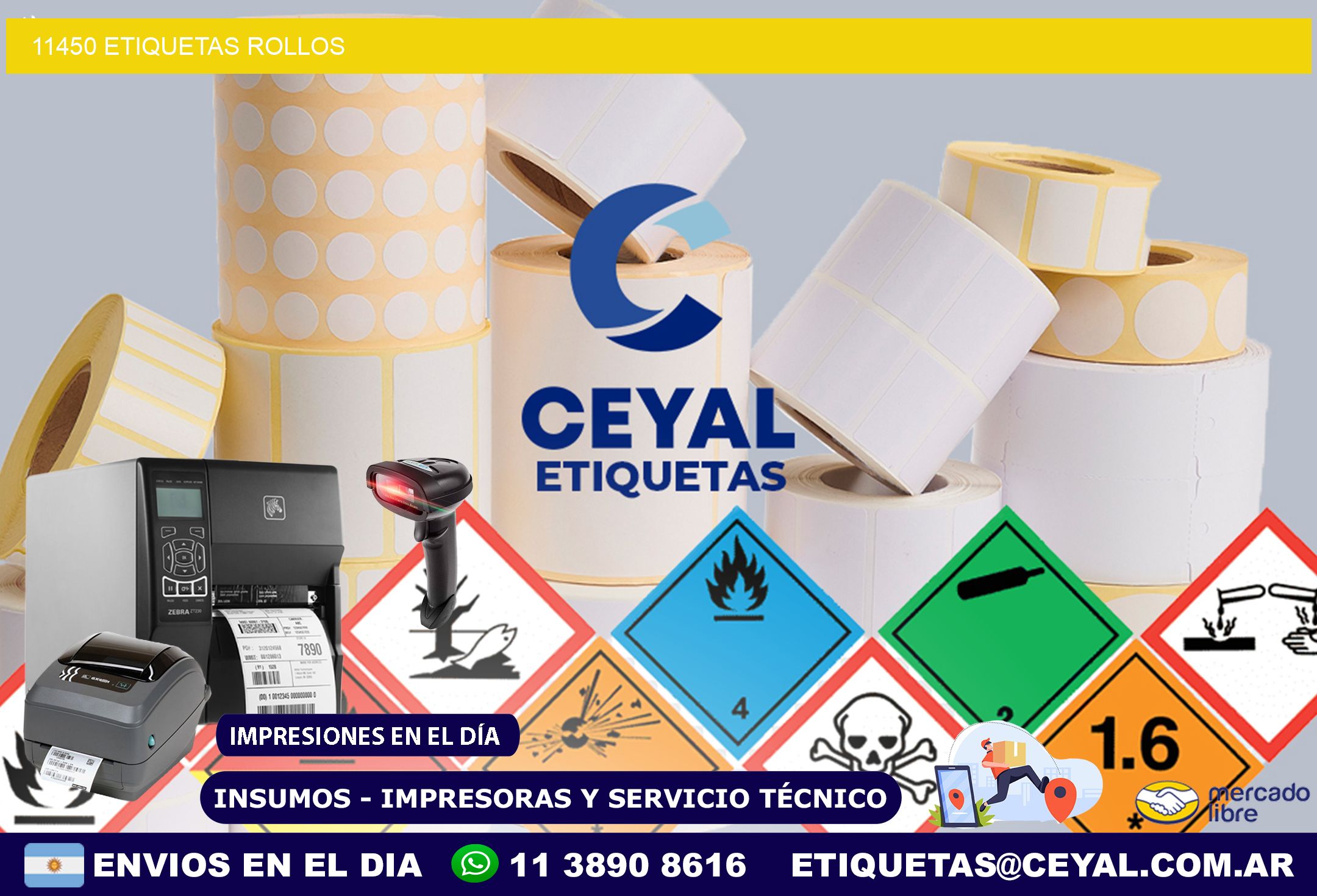 11450 etiquetas rollos