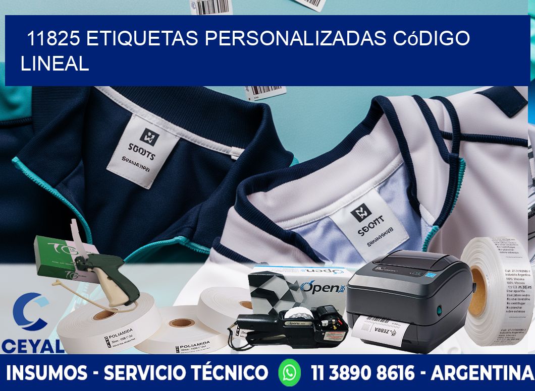11825 Etiquetas personalizadas código lineal