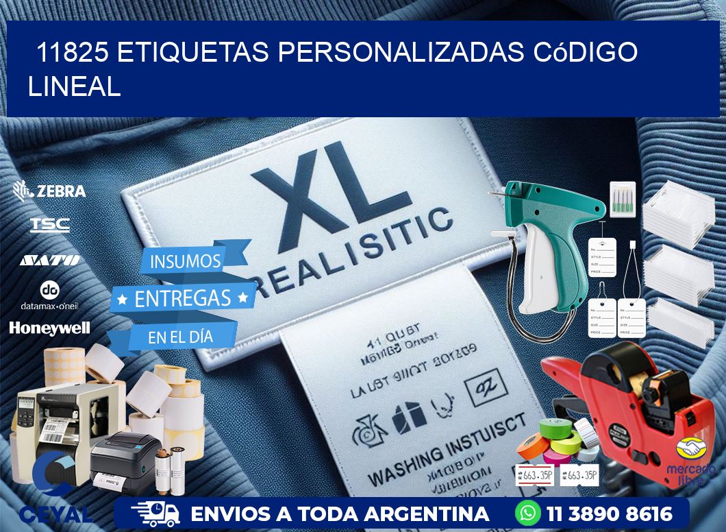 11825 Etiquetas personalizadas código lineal