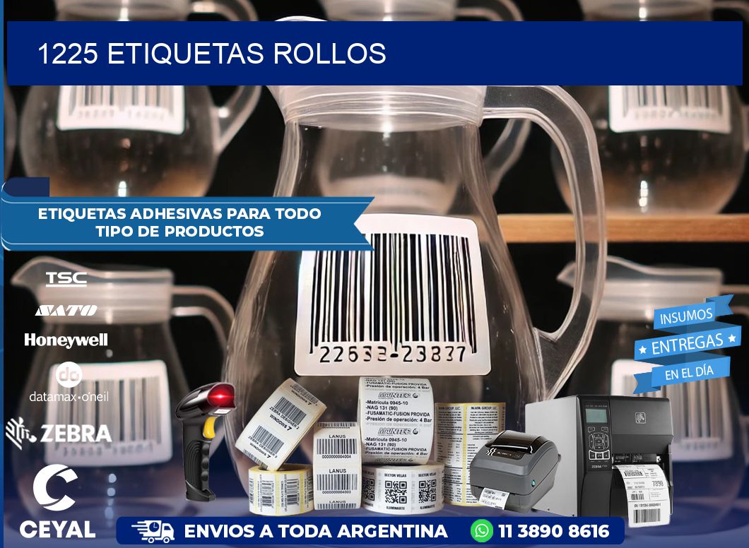 1225 etiquetas rollos