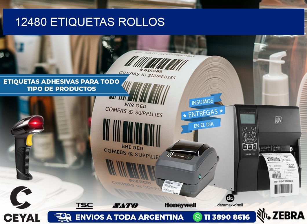 12480 etiquetas rollos
