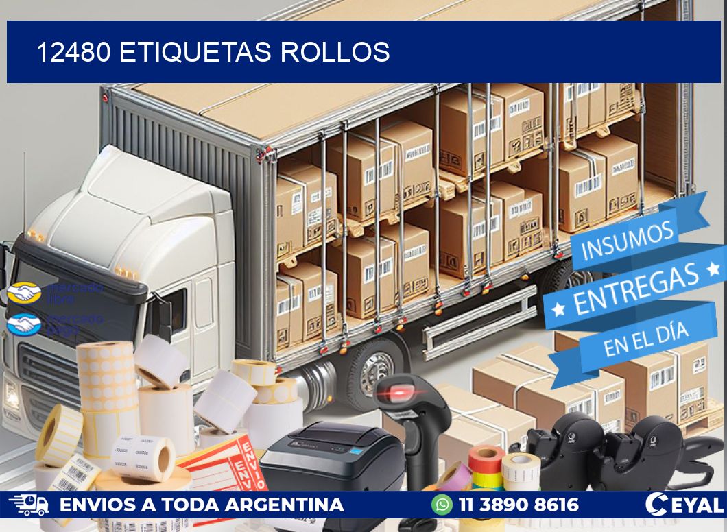 12480 etiquetas rollos