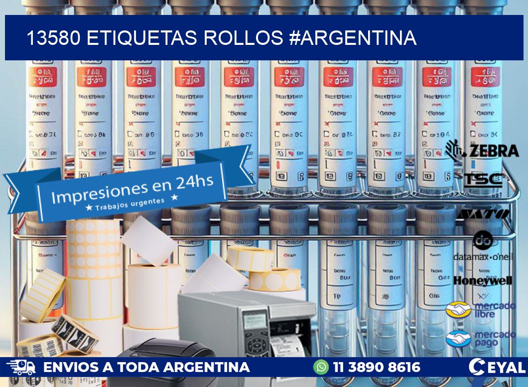 13580 etiquetas rollos #ARGENTINA