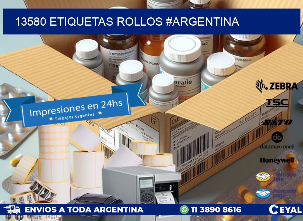 13580 etiquetas rollos #ARGENTINA