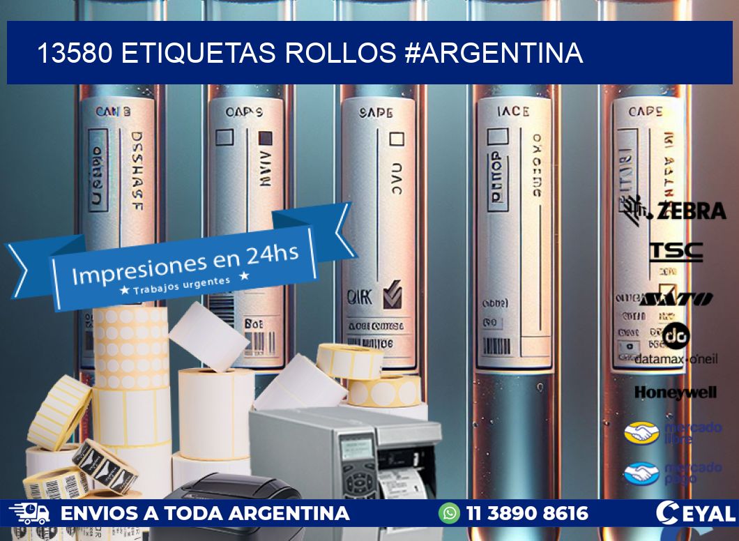 13580 etiquetas rollos #ARGENTINA