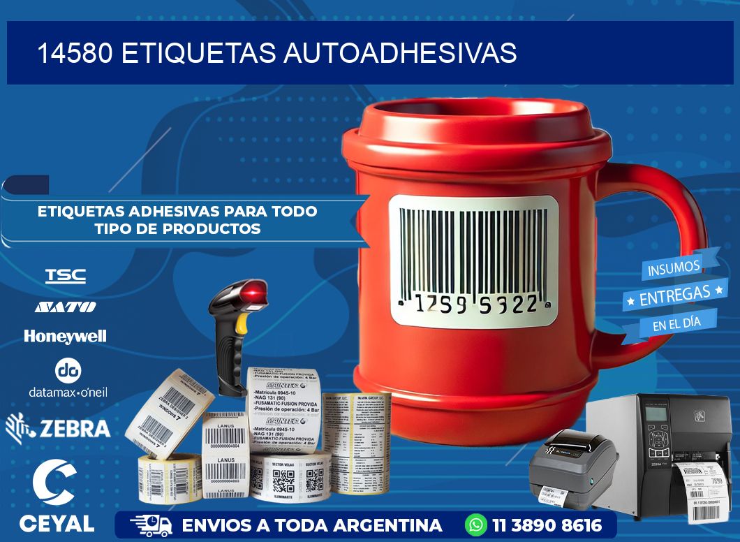 14580 etiquetas autoadhesivas