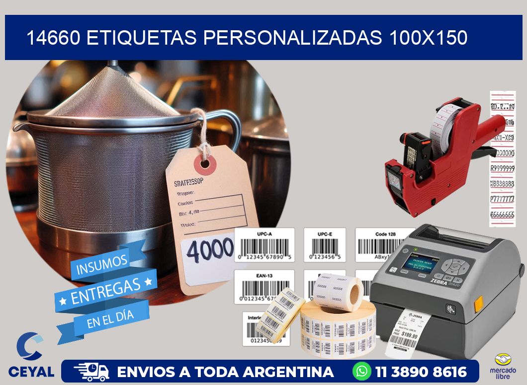 14660 Etiquetas personalizadas 100x150