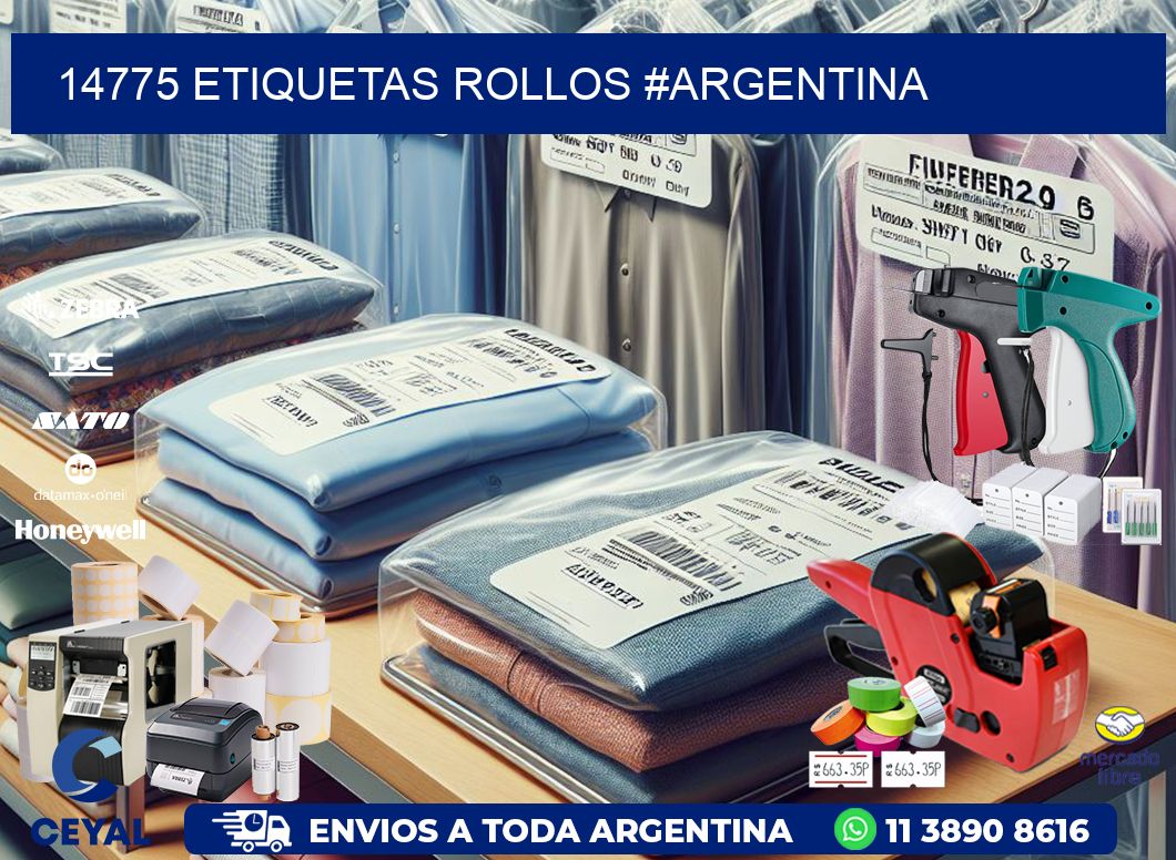 14775 etiquetas rollos #ARGENTINA