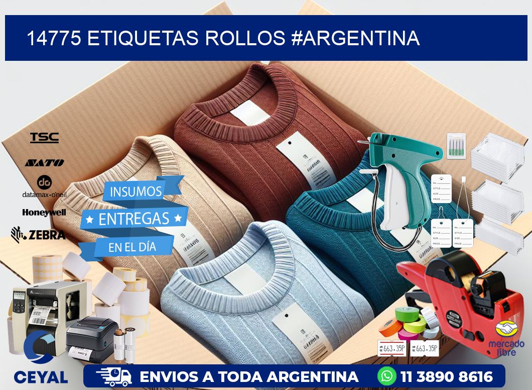 14775 etiquetas rollos #ARGENTINA