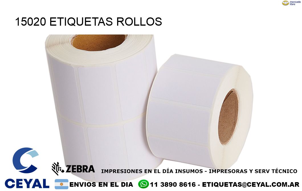 15020 etiquetas rollos