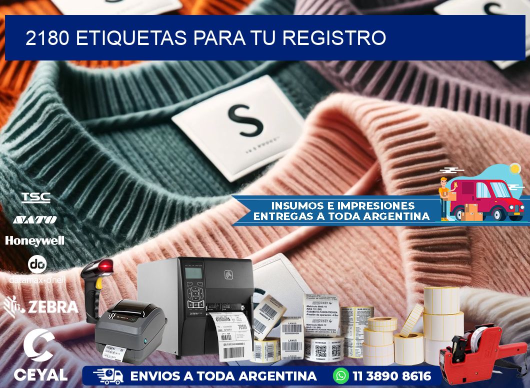 2180 etiquetas para tu registro