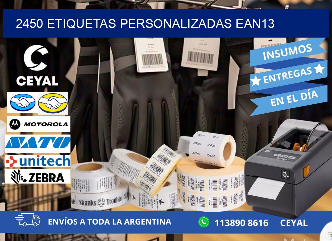 2450 Etiquetas personalizadas ean13