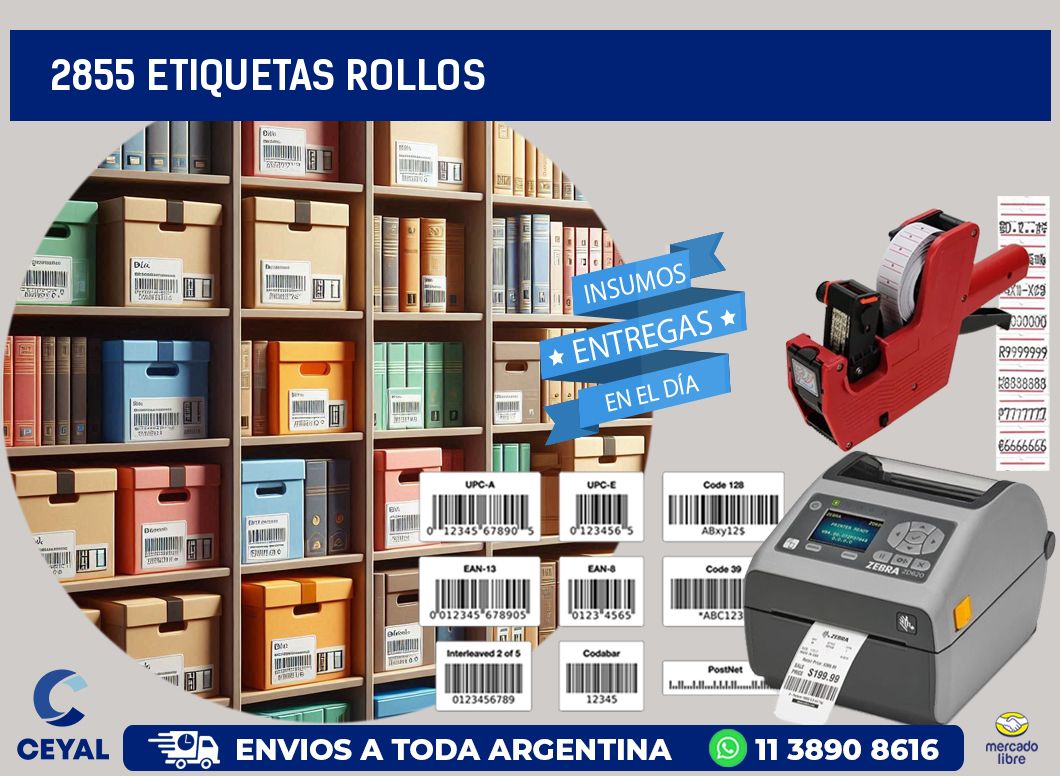 2855 etiquetas rollos
