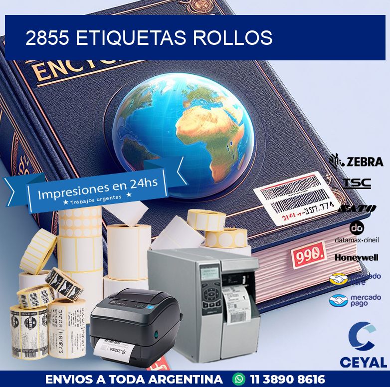 2855 etiquetas rollos