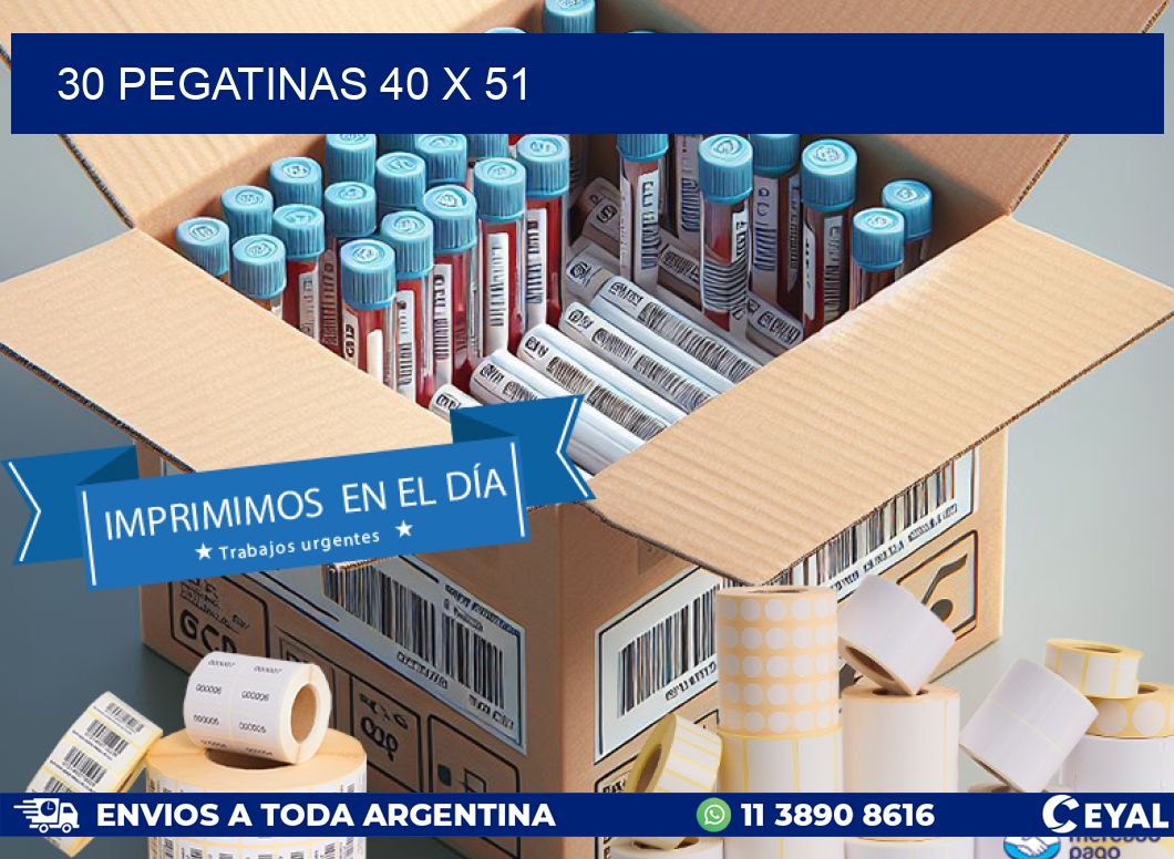 30 PEGATINAS 40 x 51