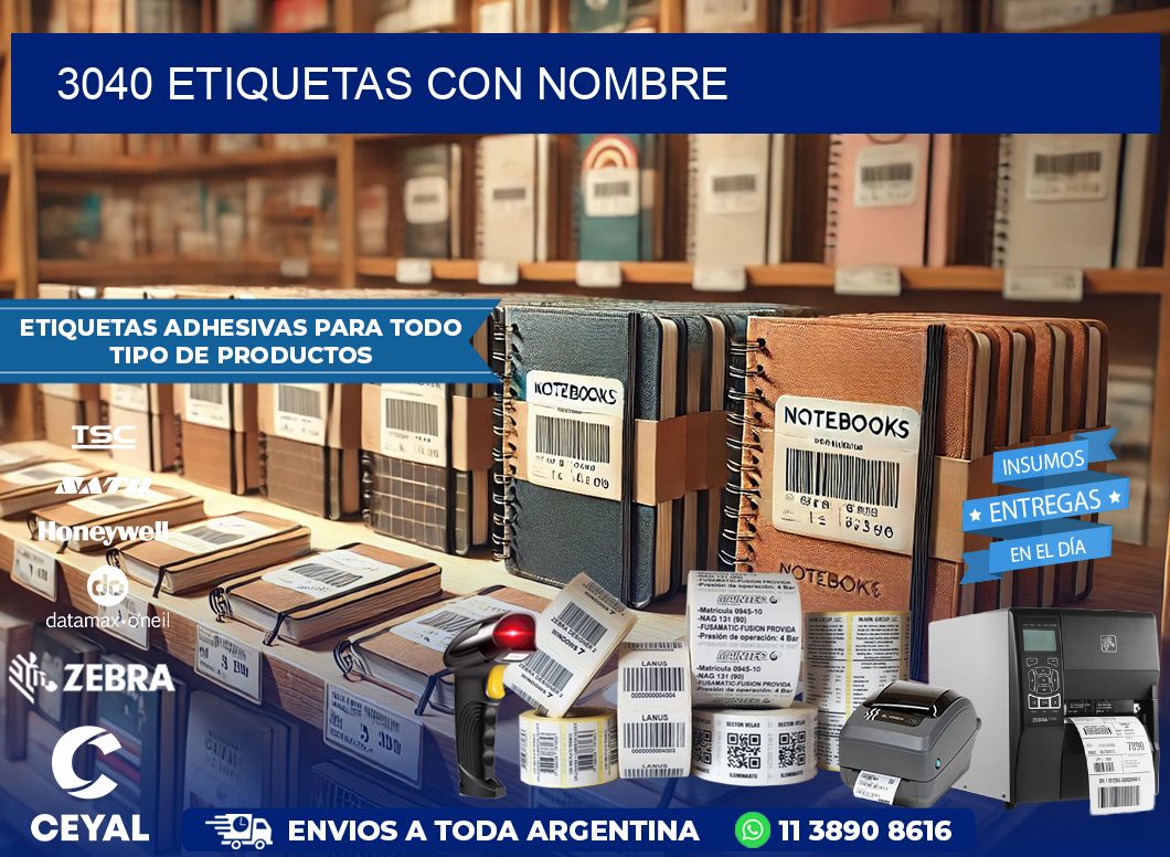 3040 etiquetas con nombre