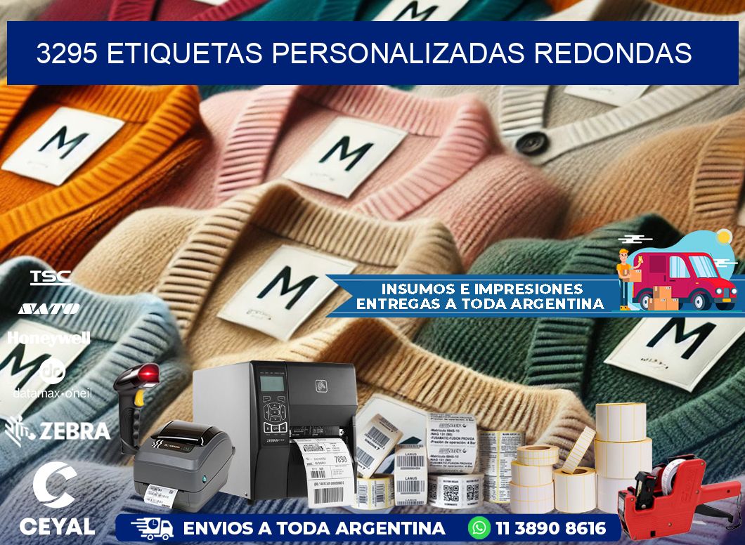 3295 Etiquetas personalizadas redondas