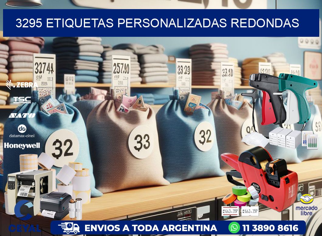 3295 Etiquetas personalizadas redondas