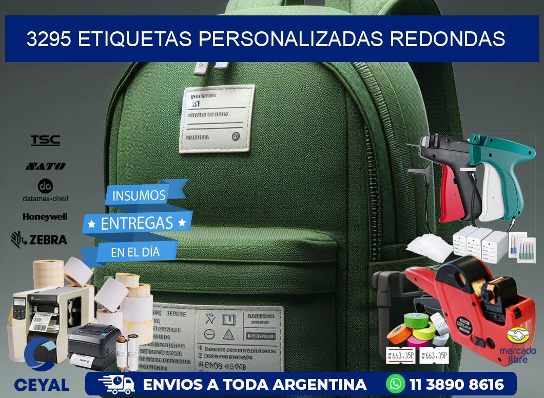 3295 Etiquetas personalizadas redondas