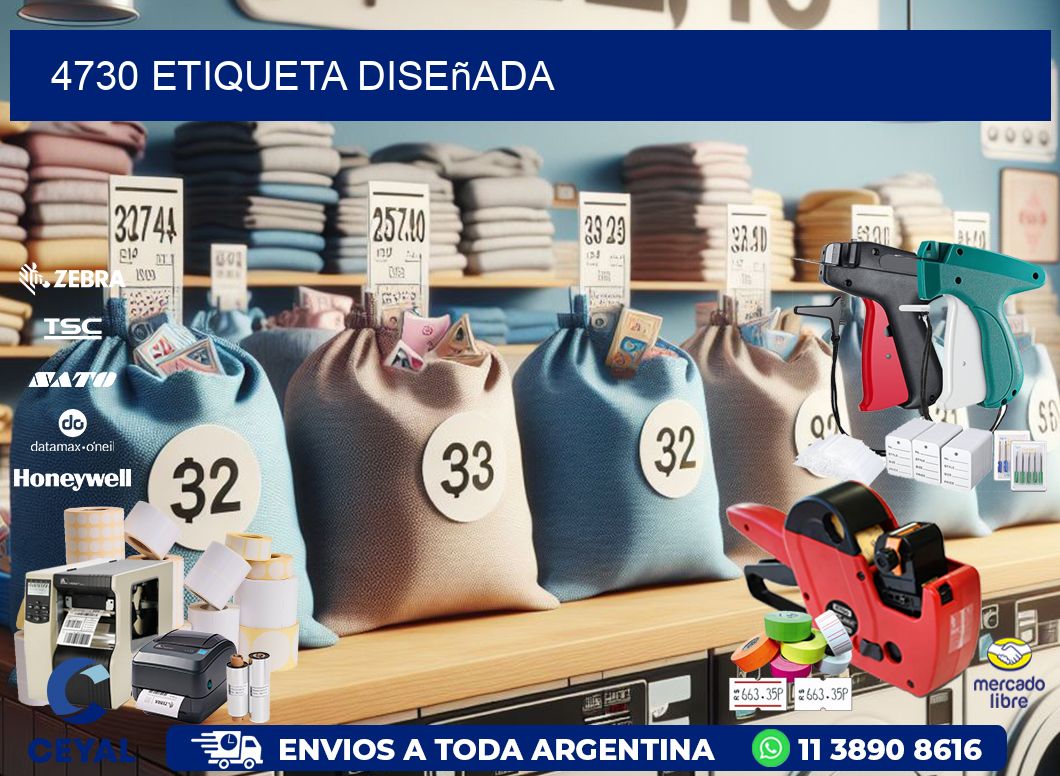 4730 etiqueta diseñada